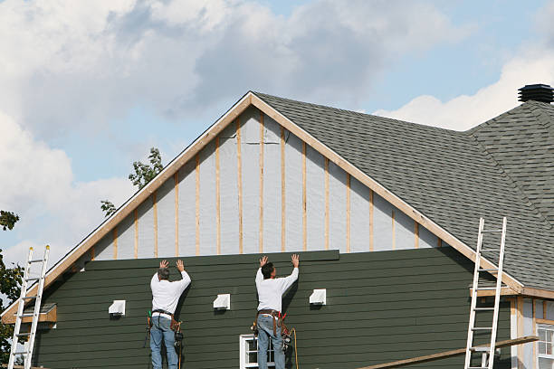 Professional Vinyl Siding technician working in Diamond, IL